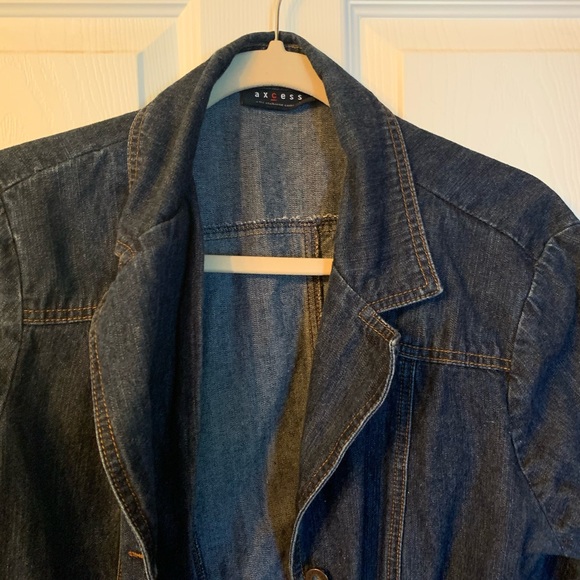 Axcess Jean Jacket Denim Size 10 - Picture 2 of 3